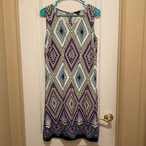 R&K Women’s Size 8 Geometric Print Sleeveless Dress